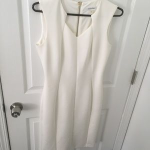Calvin Klein off white dress